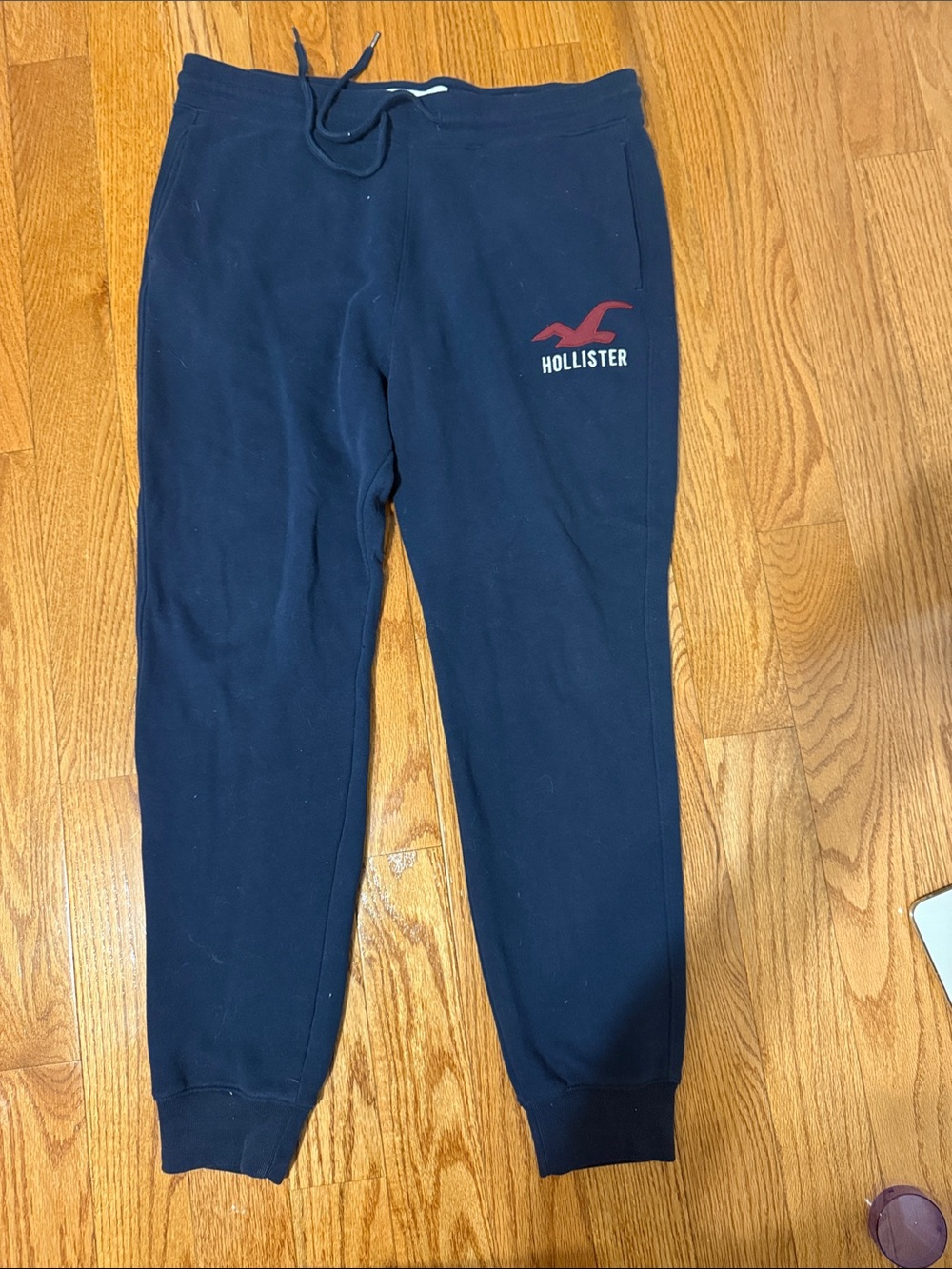 Hollister Kids Navy Sweat Joggers with Red Logo
